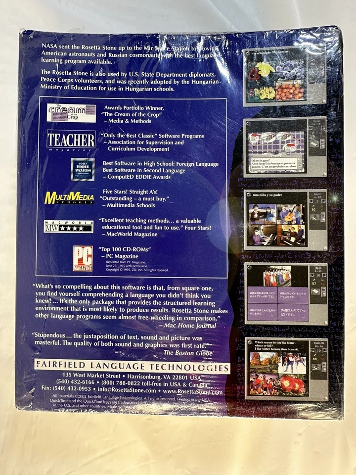 2002 Rosetta Stone Espanol Spanish Level 1-2 Personal Edition Win/Mac NEW - Image 3 of 4