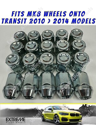 Alufelgenmuttern M14x2 passend für Ford Transit Mk8 Felgen bis Mk6 Mk7 Modelle 21mm Kopf