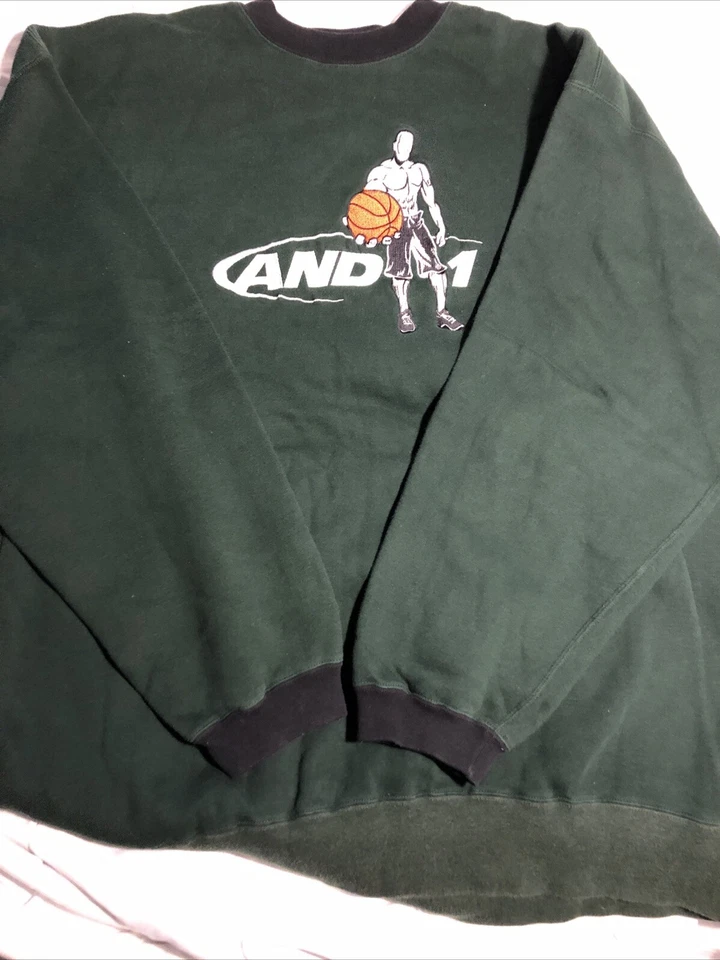 Винтажный и 1 толстовка с капюшоном мужской XXL белый толстовка баскетбол 90-х редкая лес зеленый - Изображение 3 из 4