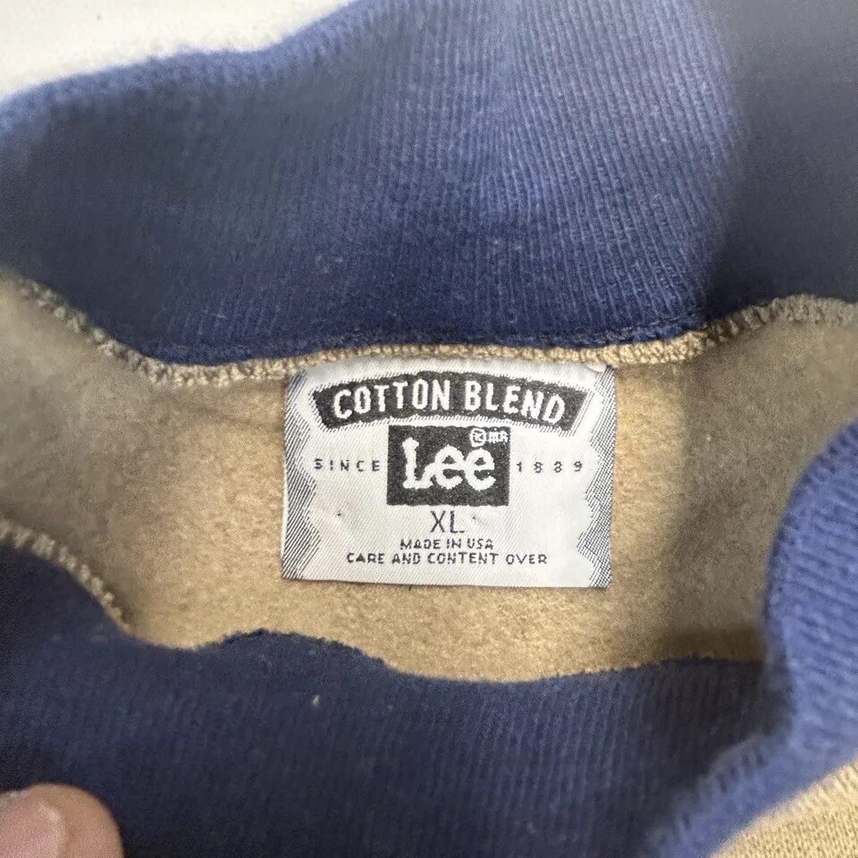 Vintage 90s Lee Sweatshirt Sz XL Coffee Color Sports Grandpa Barely Worn RARE image 3