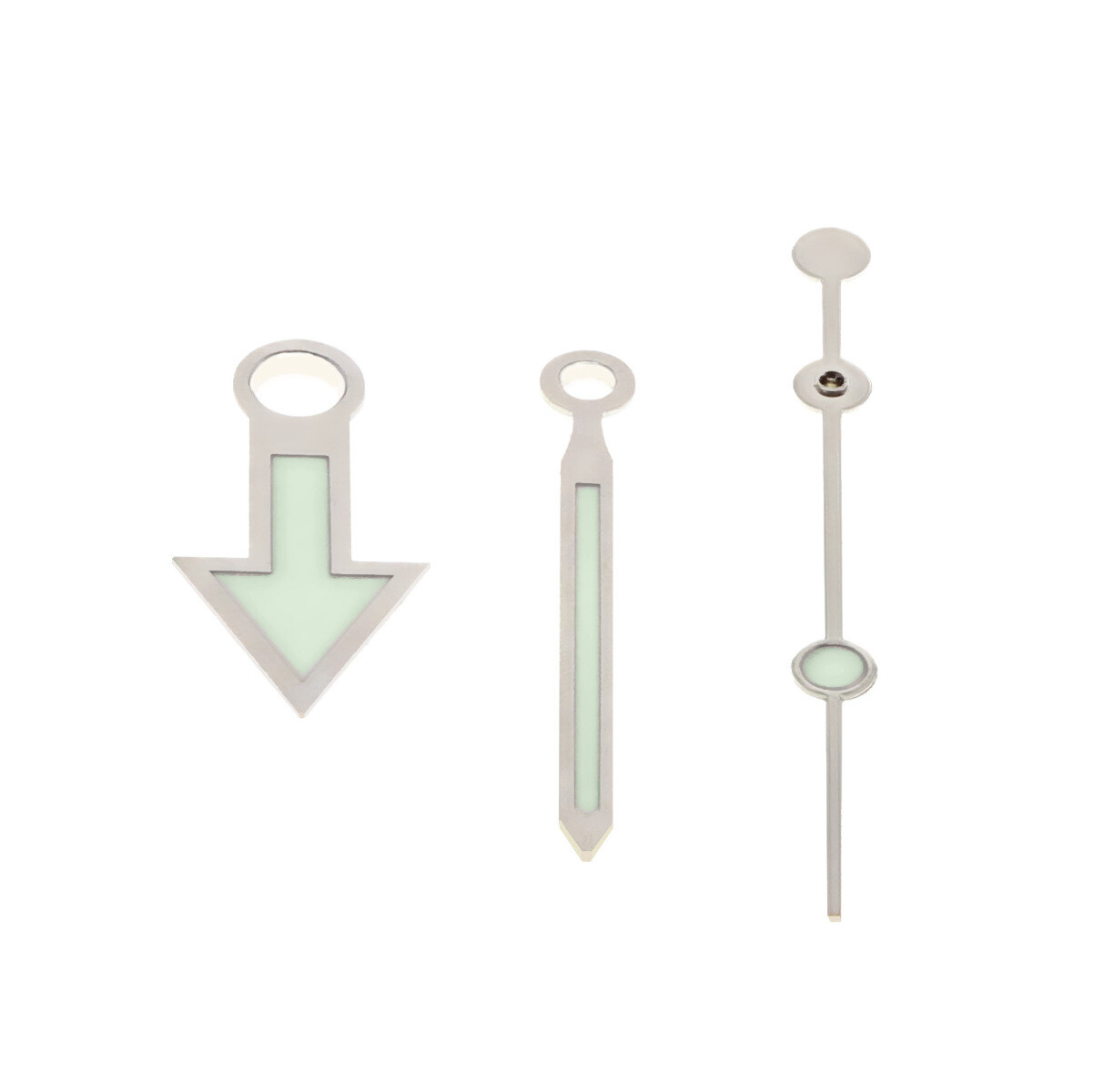 Lancette Orologio Argento Luminescenti Per Movimento Tudor ETA 2824-2 2834-2 2836-2 (Modello Uomo) - Foto 5