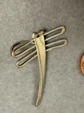 VTG Gold Tone Sterling Silver Dragonfly Scatter Necklace / Bracelet Charm 4251