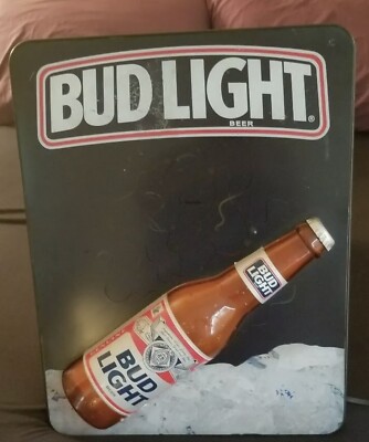 Vintage Budweiser Light Bottle lighted Sign Bar Light | eBay