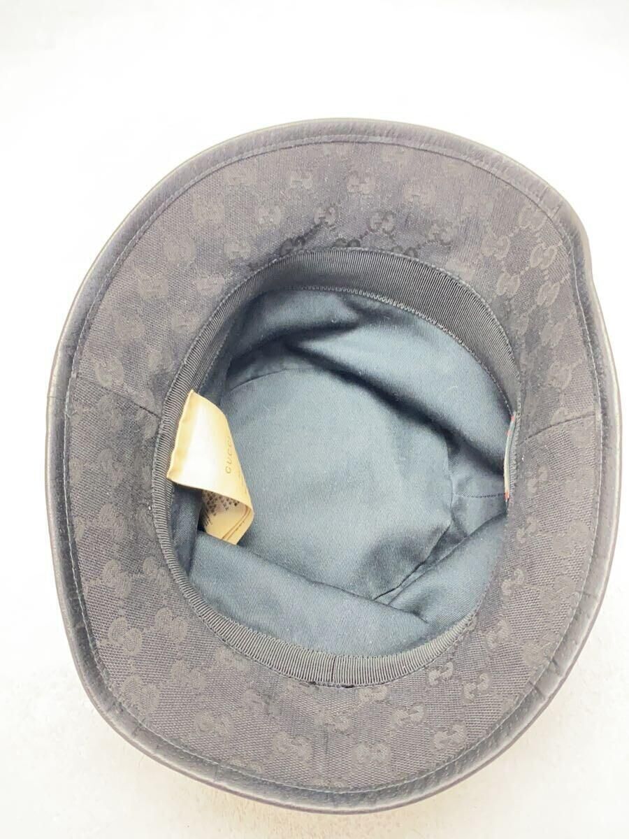 GUCCI Hat M Cotton Black Total Pattern Mens 576587 4HG53 GUCCI Hat M Cotton Black Total Pattern Mens 576587 4HG53