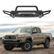 3 IN 1 Front Bumper+Bull Bar + Side Wings + Shackles For 2016-2023 Toyota Tacoma