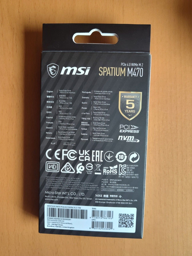 MSI Spatium M470 1TB NVMe M2 SSD PCIe 4.0 - Afbeelding 2 van 2
