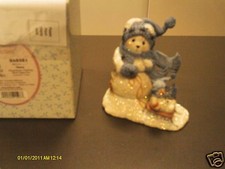 2001 Cherished Teddies NORA Snowbear pulling sled - BRRRRR....