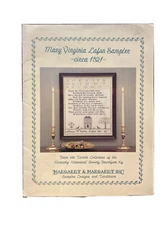 Margaret & Margaret Inc Mary Virginia Lafon 1821 Cross Stitch Sampler Pattern