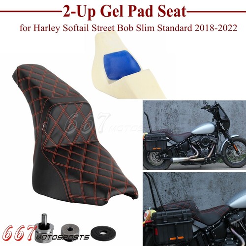 Motorcycle 2-Up LS Gel Seat For Harley Softail Street Bob FXBBS FLHCS 2018-2024 - Picture 3 of 8