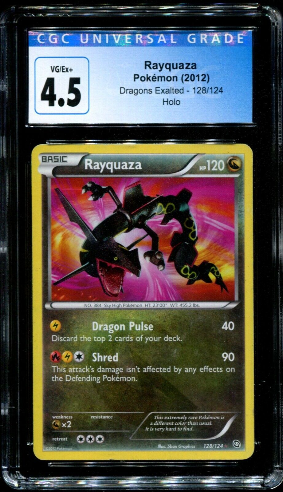 Rayquaza Shiny - CGC 4.5 - Pokemon Dragons Exalted 128/124 - PSA