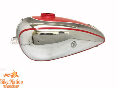 Fit For Horex Regina Chrome Red Paint Steel Fuel Tank (Small Version)