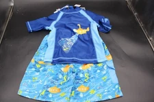 UV Skinz Kids' 3-Piece Swim Set - Gone Fishing or Blue Submarine-Size 7