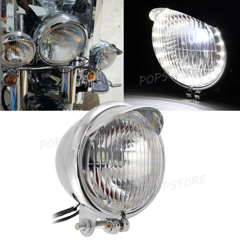Driving Headlight Spot Light For Suzuki Intruder Volusia VS VL 700 800 1400 1500 - Imagem 2 de 4
