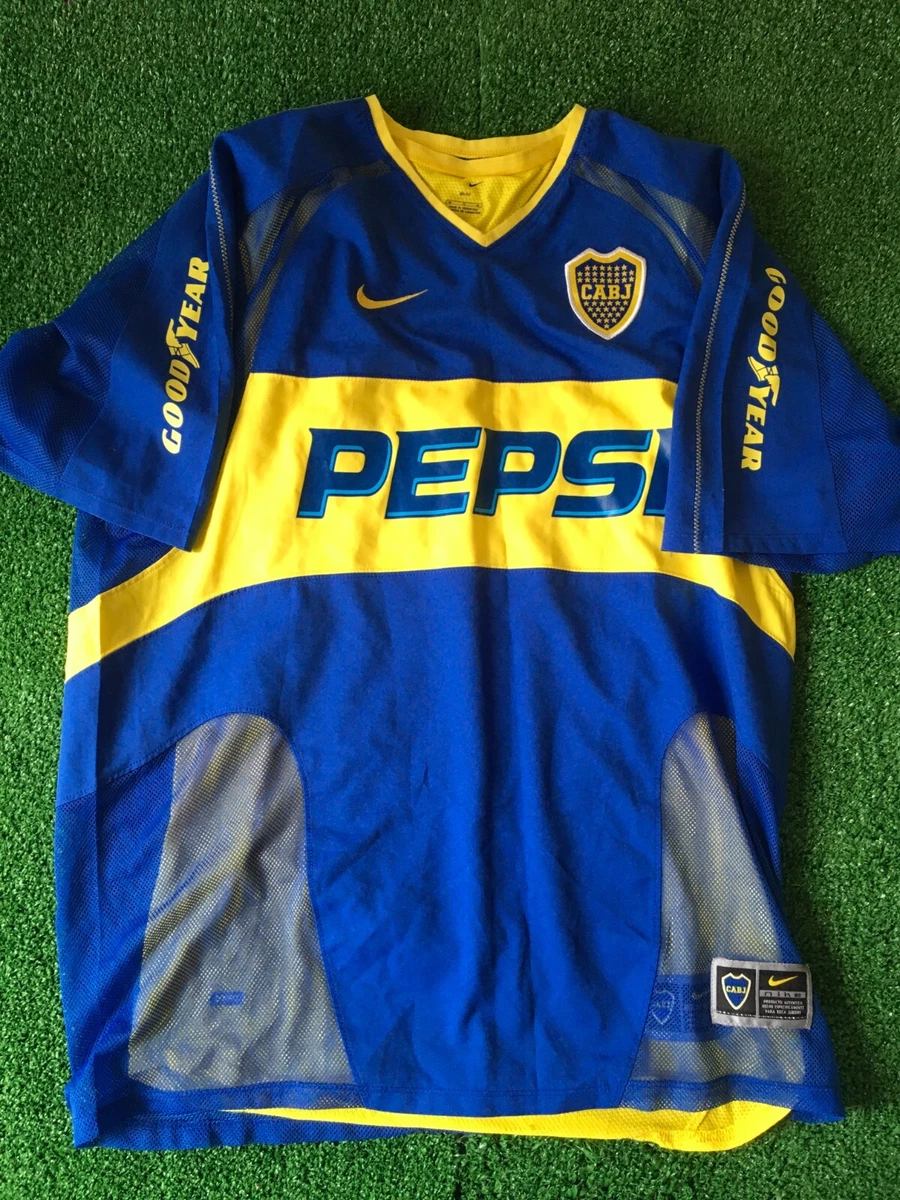 NIKE BOCA JUNIORS 2004 HOME `SPHERE DRY` JERSEY - Soccer Plus