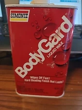 Vintage Liquid Simoniz BodyGard Car Wax good condition Half Full Advertising Red