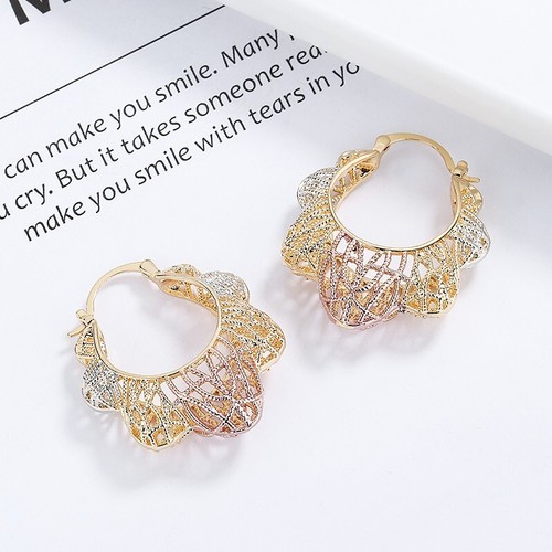 Cerchi A Strati D'oro 18K / Orecchini A Cerchio D'oro / Cerchi Spessi Semplici / Cerchi D'oro Piccoli, Medi E Grandi - Italia - Foto 7