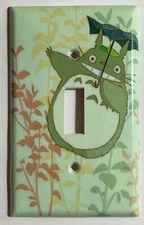 Totoro green Light Switch Outlet Toggle Rocker Wall Cover Plate Home decor