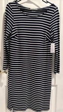 VELVET by Graham and Spencer Women's M Striped Midi Dress Made In USA NWT 