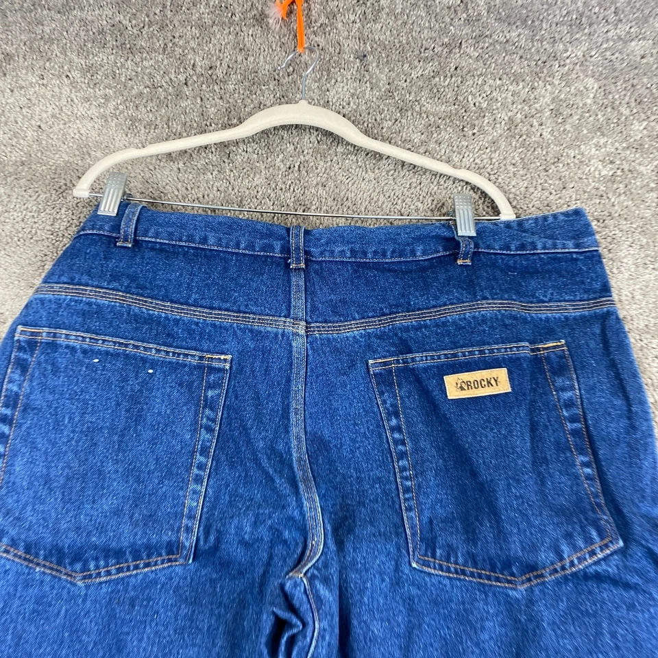 Мужские прямые джинсы из денима Rocky Outdoor Gear размер 44X30 синие темные вареные с 5 карманами - Изображение 4 из 4