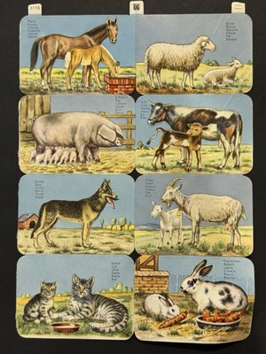 Vintage Farm Animals Die Cut EAS Embossed Scrap Made /Germany Horses Pigs Goats