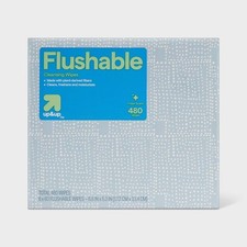 Flushable Cleansing Wipes - Fresh Scent - up up  