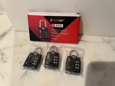 new 3 Pk Travel Sentry Forge TSA Luggage Combination Lock TSA21105 Black
