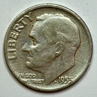 1955-P Roosevelt Dime 90% Silver U.S. 10c Coin Circulated as Pictured - 14