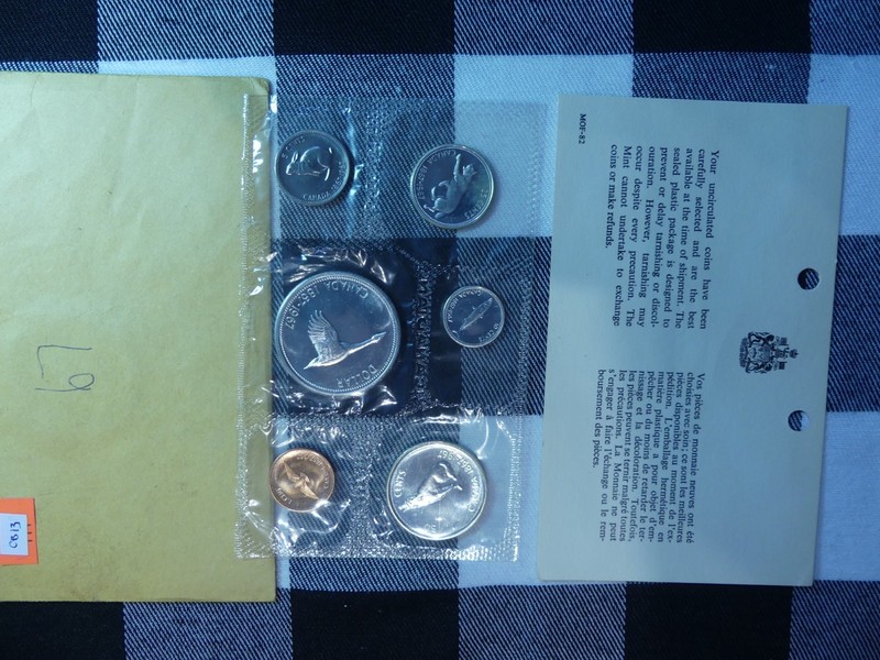 CB13: CANADA, 6 coin mint set,1967 , 0.800 silver, 1.1094 oz asw