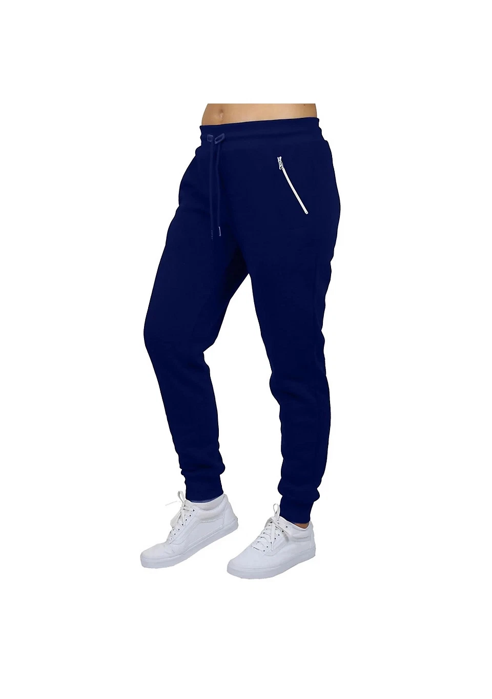 Blue Ice E9407 Women' Loose Fit Fleece-Lined Jogger Sweatpants Zipper Pockets M