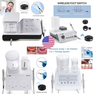 Dental Ultrasonic Scaler/ Air Polisher Sandblasting 2 in 1 Perio Therapy System