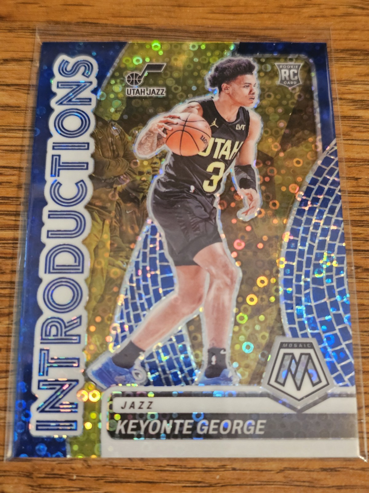 2023-24 Mosaic Keyonte George #20 RC Rookie Introductions Blue Fast Break /85
