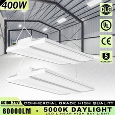 400 Watt LED Linear High Bay Light Commercial Industrial Fixture 60000LM -2 PACK