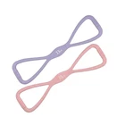 Figure 8 Resistance Bands, 2 Pack Silicone Stretch Bands for Yoga, Pilates, H...