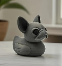 FRENCH BULLDOG DOG RESIN DUCK-2.3"-COLLECTIBLE NOVELTY-NWT!