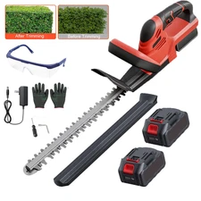 22 Inch Handheld Electric Cordless Hedge Trimmer Bush Trimmer with 2 Battery 24V