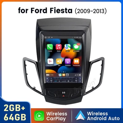 JUNSUN 9.7'' 64G For Ford Fiesta 2009-2016 Android Apple Carplay Car Radio Stereo Unit