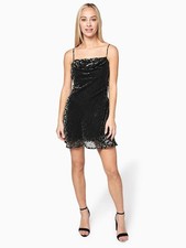NWT ASTR The Label Gabi Velvet Mini Dress Size M Cocktail Party Leopard Print