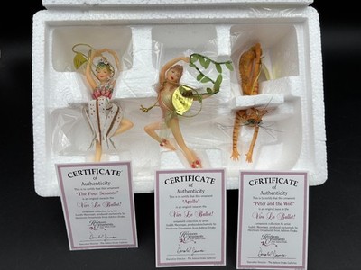 Ashton Drake Heirloom Ornaments ''VIVE LE BALLET''  Set of 3 ~ w/COA'S ~  SET #8