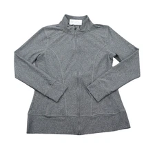 RBX Jacket Womens M Gray Long Sleeve Mock Neck Full Zip Activewear Zip Pocket