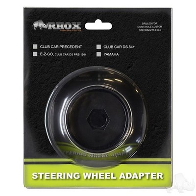RHOX Steering Wheel Adapter, Satin Black, Ez-go/Club Car DS Pre-1984