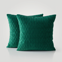 KissenbezüGe Aus Samt FüR Kissen, Dekorativ, Set Mit 2 StüCk, 60X60 Cm, GrüN