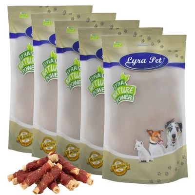 5 kg Kaurollen mit Entenbrust natur Kausnack Hundefutter Hund fettarm Lyra Pet®