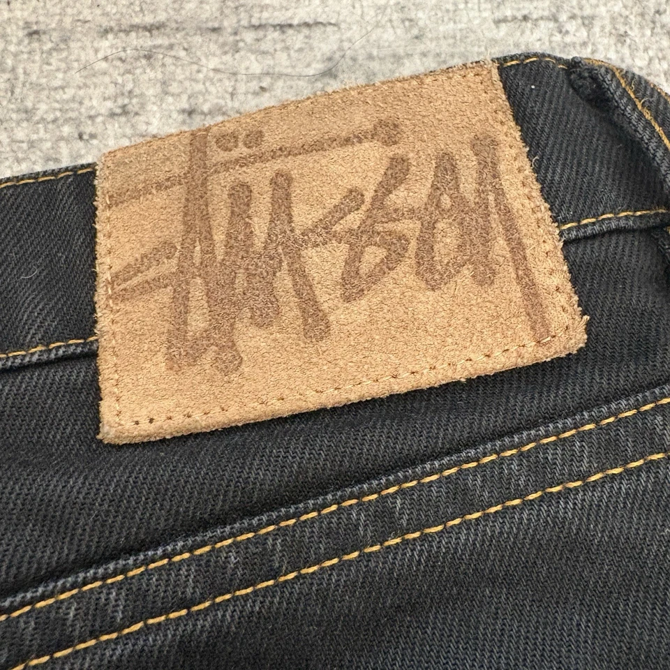 Pantalones Cortos Vaqueros Stussy Big Ol Talla 32 Negros Pantalones Cortos Denim Foto 3 de 4