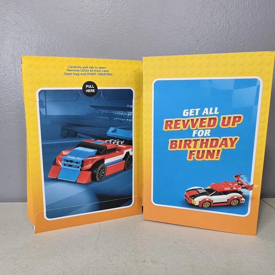 Lego Creator Hallmark Birthday Card Racecar "Ready Set Go" 68pc Complete Set NEW - Image 3 of 4