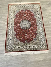 Magnificent Per'sian Silk Rug 3x5, Exceptionally Fine 780 KPSI, Signed, Rare