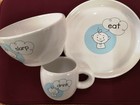 SUGAR BOOGER by ORE Boy's Ceramic Plate Bowl & Cup Set AG1