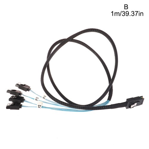 SAS SATA Cable Mini-SAS SFF-8087 To 4 SATA Cable Mini SAS 4i SFF8087 36P _&c - Afbeelding 10 van 13