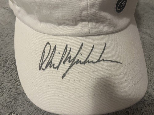 RARE *SIGNED* 2000 The Rock~Phil Mickelson (Masters Winner) Golf Hat Masters Win - Picture 8 of 8