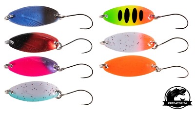 JAXON SIGMA FORELLEN BLINKER MIT EINZELHAKEN, TROUT SPOON KÖDER LÖFFEL EISANGELN