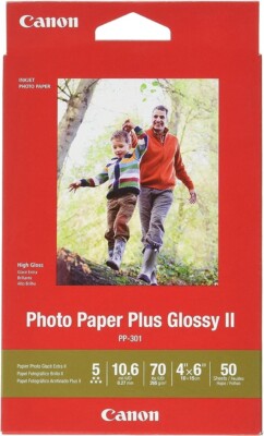 Canon Photo Paper Plus Glossy II, 4 x 6 Inches, 100 Sheets PP-301